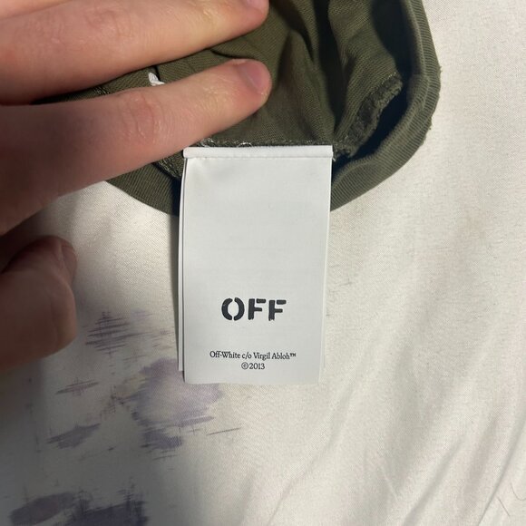 Off‑White c/o Virgil Abloh Spray Arrow Tee Olive Large - Picture 4 of 5